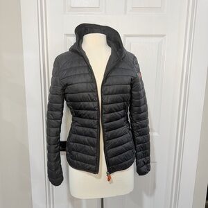 SAVE THE DUCK black Quilted Puffer Jacket